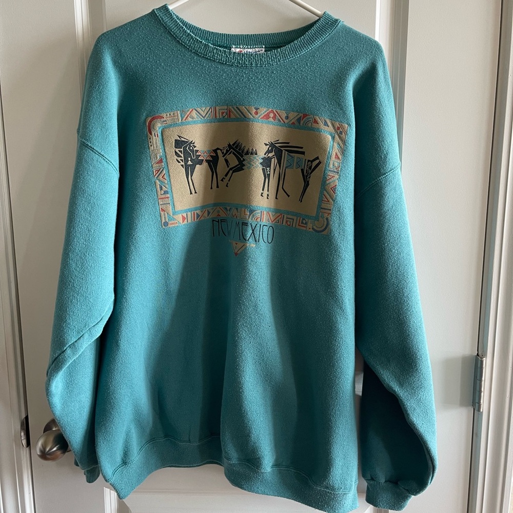 Hanes Teal Heavyweight Sweatshirt